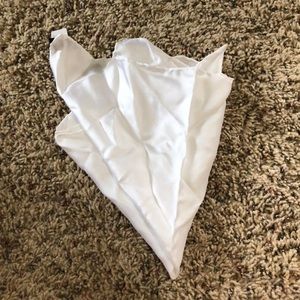 NWT! Silk Pocket Square Chief White